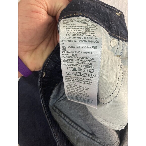 Levi Strauss Women Jeans 28S Mid Rise Straight Simple Stretch premium signature - Picture 8 of 11